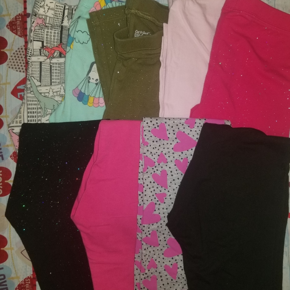 9 pairs of size Med (7-8) gurl legging
